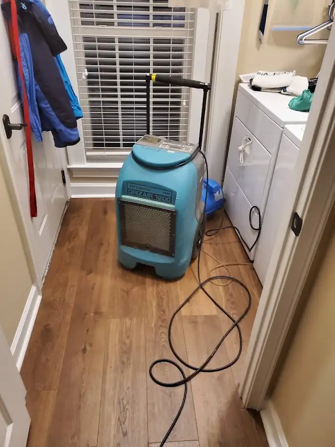 Commercial dehumidifier deployed for Flood Damage Cleanup in South Gate